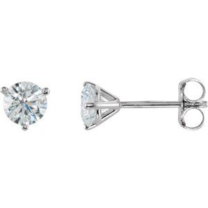 14K White 3/4 CTW Natural Diamond Stud Earrings 66233:60016:P