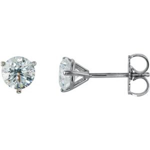 14K White 1 CTW Natural Diamond Stud Earrings 66233:60018:P