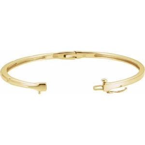 14K Yellow 1/4 CTW Natural Diamond Bangle 6" Bracelet