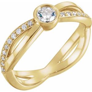 14K Rose 3/8 CTW Natural Diamond Ring 122897:617:P