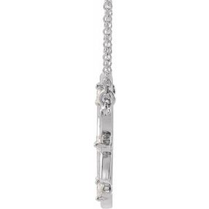 14K White 1/4 CTW Natural Diamond 18" Necklace 86835:610:P