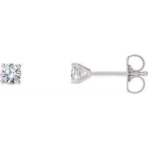 14K White 1/2 CTW Natural Diamond Cocktail-Style Earrings 29762:6044:P