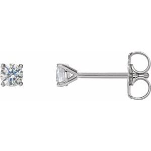 14K White 1/4 CTW Lab-Grown Diamond 4-Prong Stud Earrings 688850:LG610:P