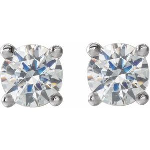 14K White 1/4 CTW Lab-Grown Diamond 4-Prong Stud Earrings 688850:LG610:P