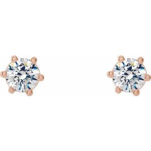 14K Rose 1/3 CTW Natural Diamond Stud Earrings 29236:6010:P