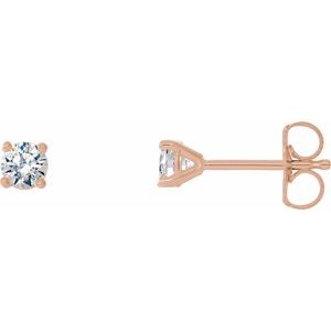 14K Rose 1/3 CTW Lab-Grown Diamond 4-Prong Stud Earrings 688850:LG617:P