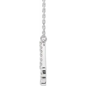 14K White 1/4 CTW Natural Diamond Art Deco 18" Necklace 86916:615:P