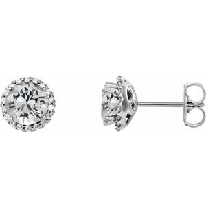 14K White 1/2 CTW Natural Diamond Earrings 86509:850:P