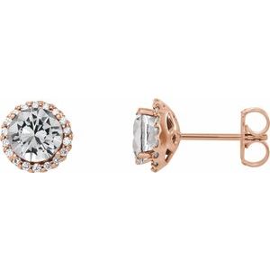 14K Rose 1/4 CTW Natural Diamond Earrings 86509:682:P