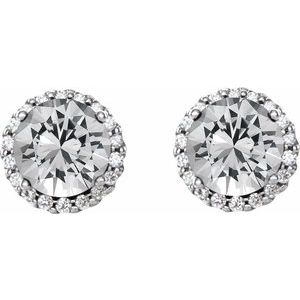 14K White 1/2 CTW Natural Diamond Earrings 86509:850:P