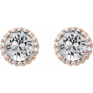 14K Rose 1/4 CTW Natural Diamond Earrings 86509:682:P