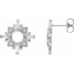 Platinum 1/2 CTW Natural Diamond Celestial Earrings