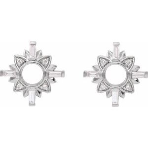 Platinum 1/2 CTW Natural Diamond Celestial Earrings