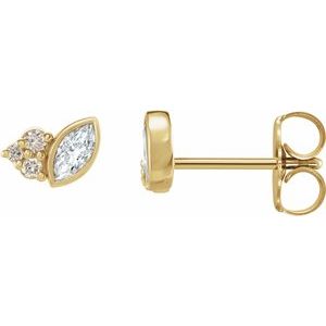 14K Yellow 1/5 CTW Natural Diamond Earrings