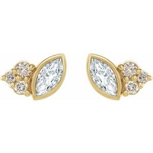 14K Yellow 1/5 CTW Natural Diamond Earrings