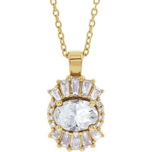 14K Yellow 1 CTW Natural Diamond 16-18" Necklace