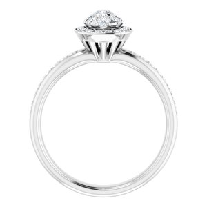 14K White 1/2 CTW Floral-Inspired Engagement Ring 122001:4010:P