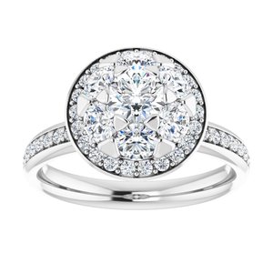 Platinum 1 1/3 CTW Natural Diamond Engagement Ring