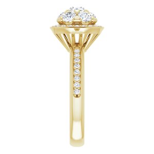 14K Yellow 1 1/8 CTW Natural Diamond Engagement Ring