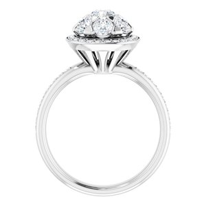 Platinum 1 1/3 CTW Natural Diamond Engagement Ring