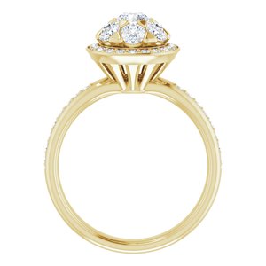 14K Yellow 1 1/8 CTW Natural Diamond Engagement Ring