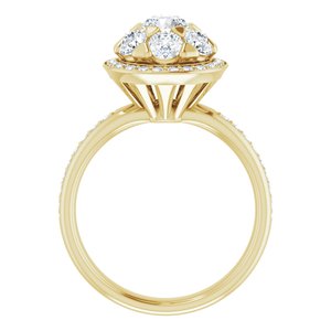 14K Yellow 1 1/2 CTW Natural Diamond Engagement Ring