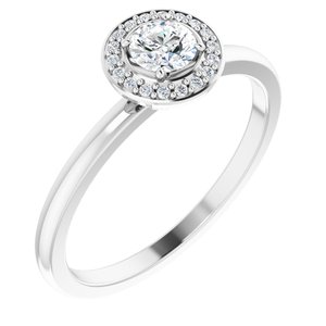 14K White 1/4 CTW Natural Diamond Ring 122743:60000:P