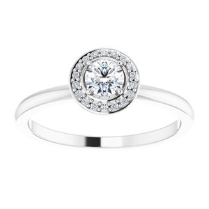 14K White 1/4 CTW Natural Diamond Ring 122743:60000:P