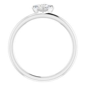 14K White 1/5 CTW Natural Diamond Ring 122975:600:P