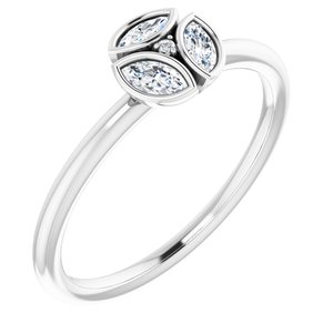 14K White 1/5 CTW Natural Diamond Ring 122975:600:P