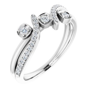 14K White 1/5 CTW Natural Diamond Ring 122899:600:P