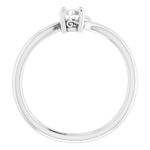 14K White 1/4 CTW Natural Diamond Bypass Ring 123370:600:P