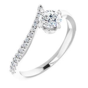 14K White 1/2 CTW Natural Diamond Bypass Ring 71965:625:P