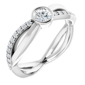 14K White 3/8 CTW Natural Diamond Ring 122897:615:P