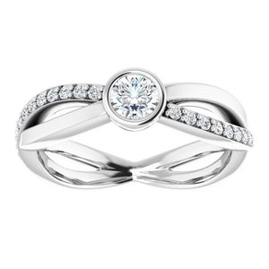 14K White 3/8 CTW Natural Diamond Ring 122897:615:P