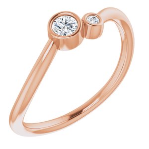 14K Rose 1/8 CTW Natural Diamond Ring 72006:640:P