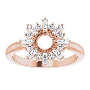 14K Rose 3/8 CTW Natural Diamond Circle Ring