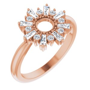 14K Rose 3/8 CTW Natural Diamond Circle Ring