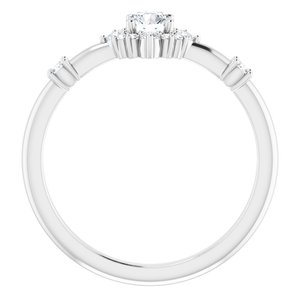 14K White 3/8 CTW Natural Diamond Ring 72088:6021:P