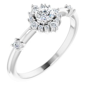 14K White 3/8 CTW Natural Diamond Ring 72088:6021:P