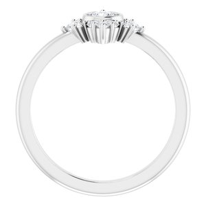 14K White 3/8 CTW Natural Diamond Ring  72089:6005:P