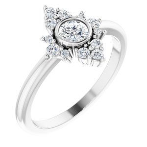 14K White 3/8 CTW Natural Diamond Ring  72089:6005:P