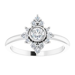 14K White 3/8 CTW Natural Diamond Ring  72089:6005:P