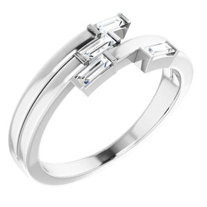 14K White 1/4 CTW Natural Diamond Geometric Ring 124113:600:P