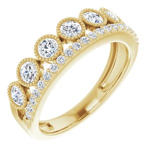 14K Yellow 1 CTW Lab-Grown Diamond Ring