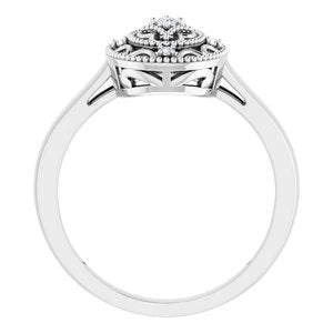 Sterling Silver .05 CTW Natural Diamond Ring Size 6 69961:106:P