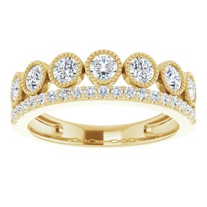 14K Yellow 1 CTW Lab-Grown Diamond Ring