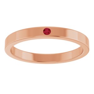 14K Rose Lab-Grown Ruby Family Stackable Ring 71622:6058:P