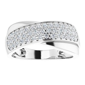 14K White 5/8 CTW Natural Diamond Ring Size 6