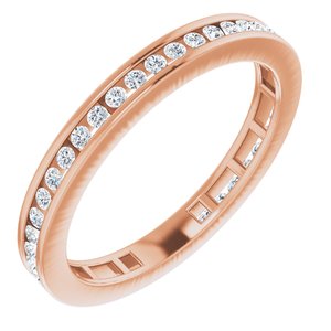 14K Rose 3/8 CTW Natural Diamond Stackable Ring 67402:103:P